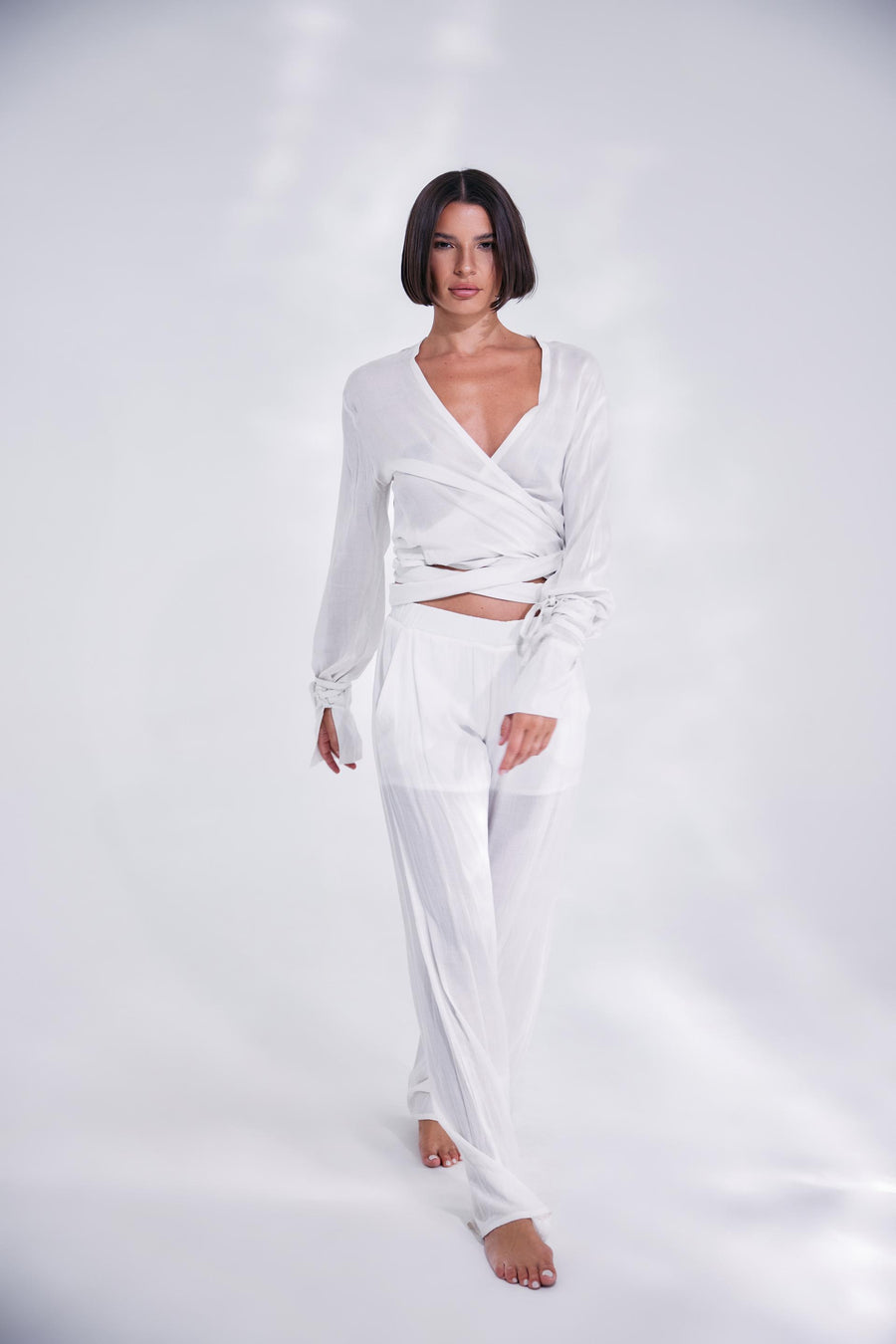 White Wrap Shirt