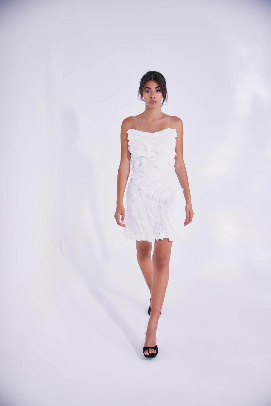 White Flounce Dress