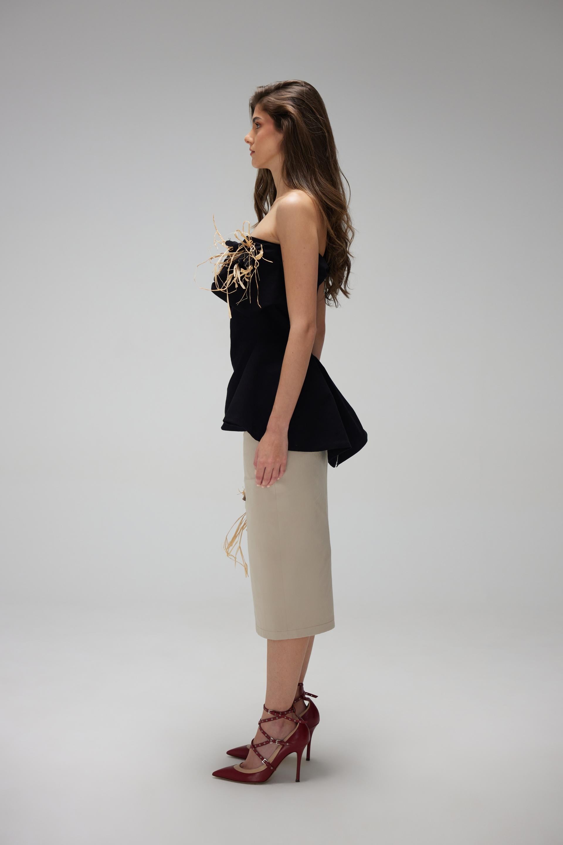 Straw Beige Skirt