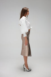 Puffy Sleeve Open Back Shirt