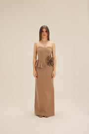 Brown Gabardine Dress