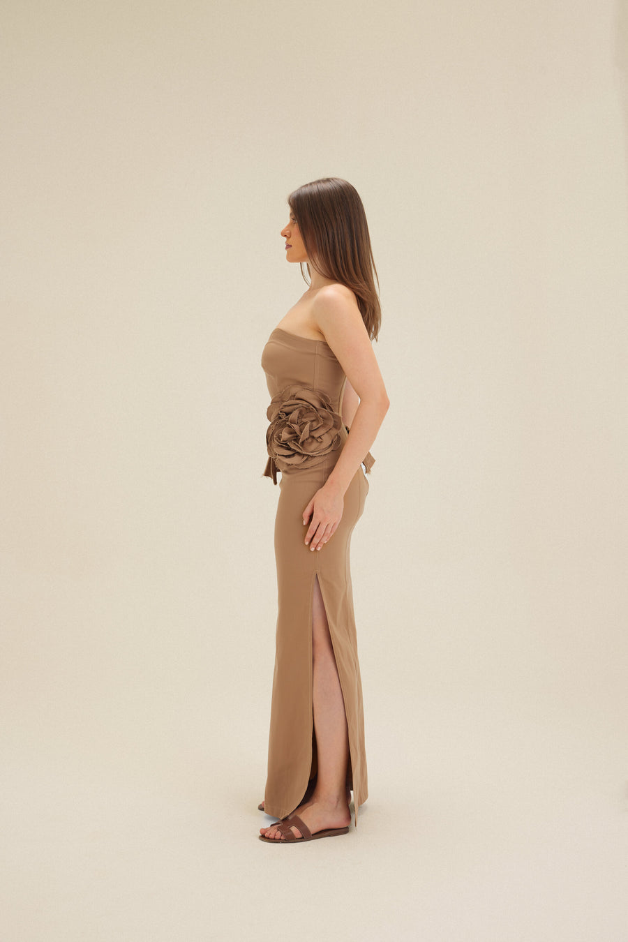 Brown Gabardine Dress