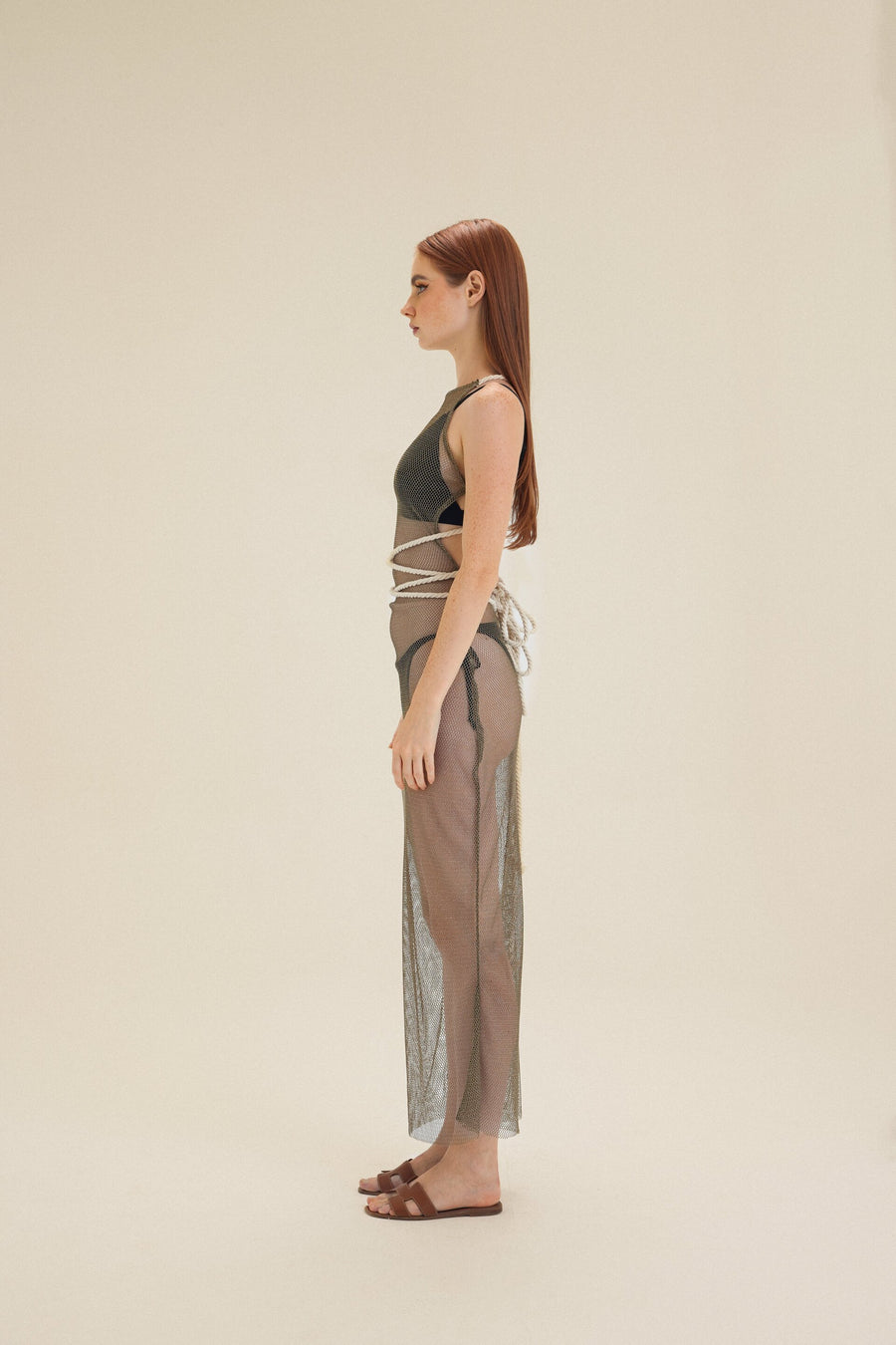 Army Green Fishnet Dress Army Green Fishnet Dress