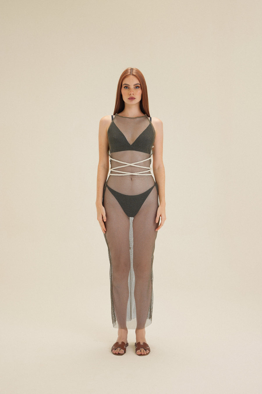 Army Green Fishnet Dress Army Green Fishnet Dress