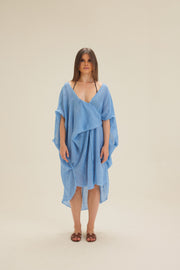 Blue Linen Beach Dress