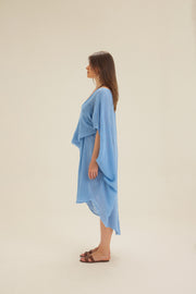 Blue Linen Beach Dress